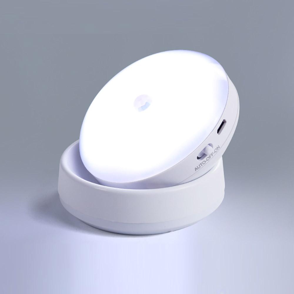 Motion Sensor Night Light, 360° Rotating LED Night Light Cabinet Light Portable Battery Night Light, Cool White