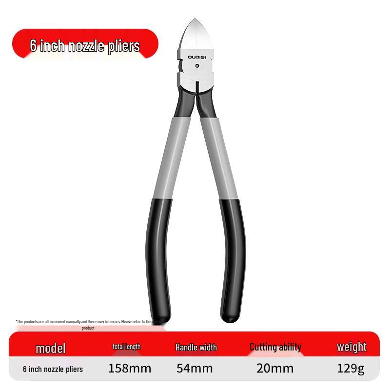 Industrial Grade Angled Cutters: High Hardness Offset Thin Jaw Pliers for Electricians and Electronic Models
