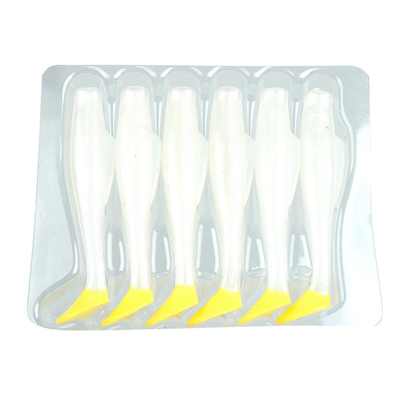 6Pcs/Lot Soft Swimbait 9Cm 4.4G Floating T-Tail Fishing Lure Tpr Paddle Tail Soft Lure Material Fishing Baits Fishing Tackle Pes