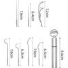 7pc/1set Stainless Steel Toothpicks Pocket Set With Keychain Reusable Metal Teeth Cleaner Tools Portable Nursing Care Tools