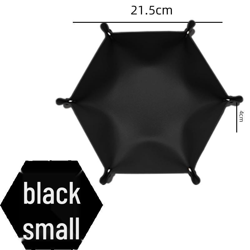 Auf Lager Nordisches Sechseckiges PU-Leder Würfel- & Kosmetik-Aufbewahrungstablett