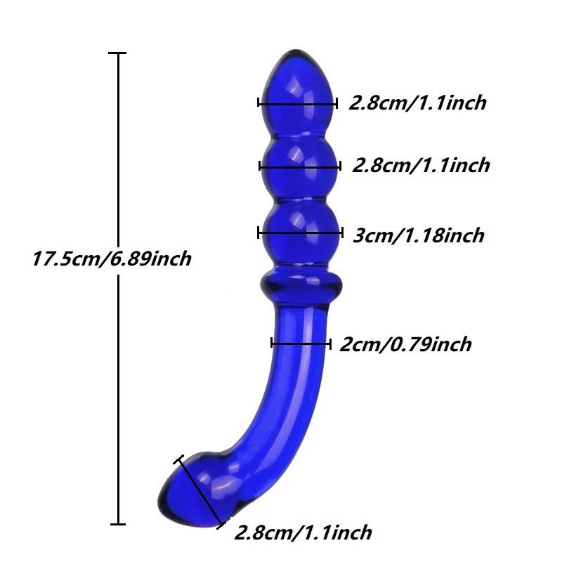 Double Ended Crystal Glass Anal Beads Butt Plug G-spot Stimulation Dildo Penis Gay Masturbate Adult Sex Toy For Women Men