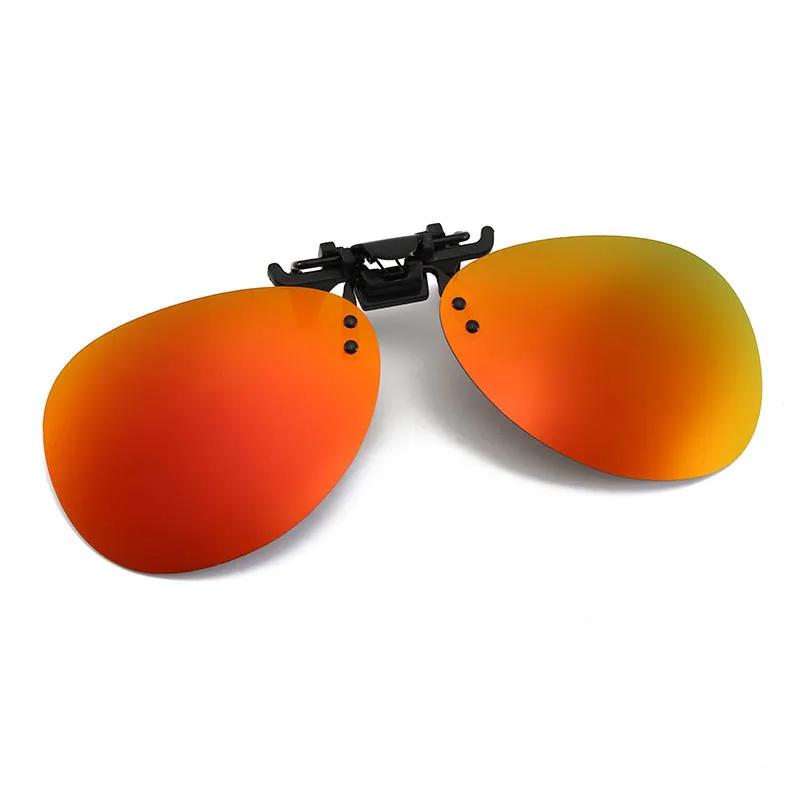 Unisex Polarized Clip-on Flip-up Sunglasses Uv400 Protection Mens Womens Fishing Driving Night Vision Lens Clip Goggle Glasses