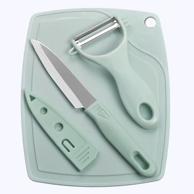 3 st/set Stor fruktkniv i rostfritt stål Skärbräda Fruktkniv Set Skärbräda 3-delad Set Skärbräde Set