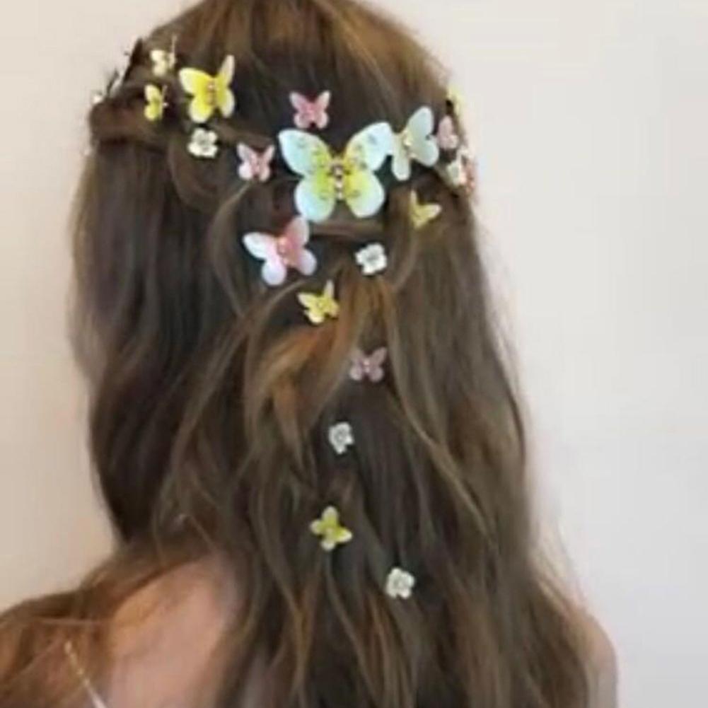 Damen Mode Metall Tierform Strass Haarspange zum Frisieren