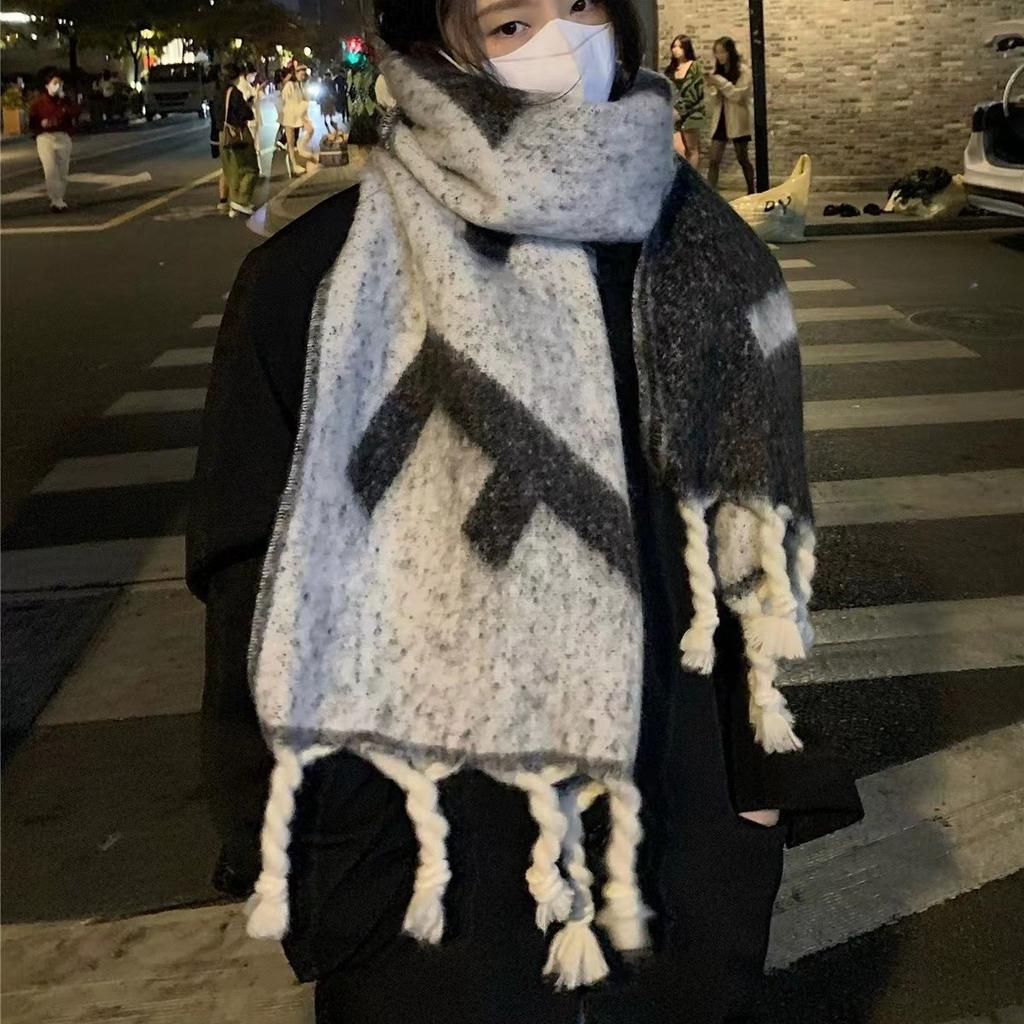 Neuer Damen Schal Winter Geburtstagsgeschenk Imitation Kaschmir Hals Verdickt Warm Und Kältefest Mode