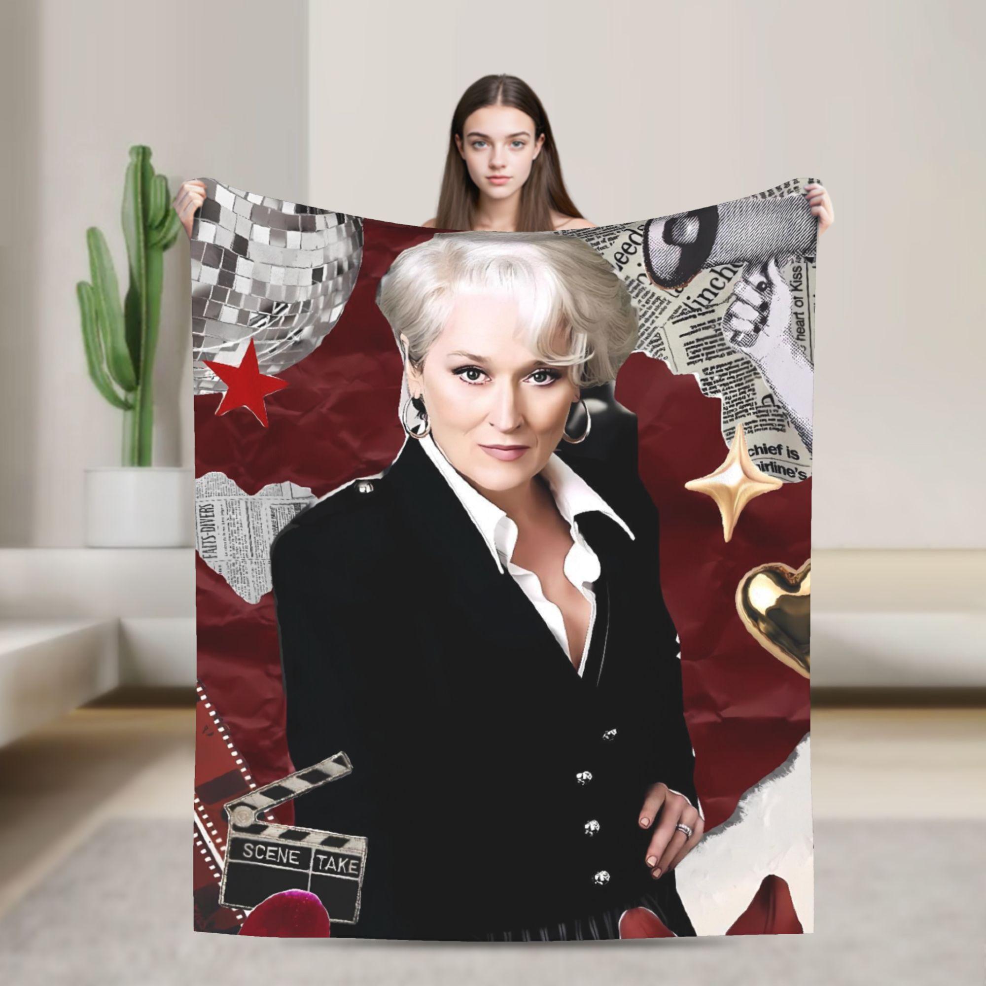 devil wears pardas Blanket Quality Super Soft  Throw Blanket Winter Picnic Couch Bed Street Trend Bedspread 130x150cm