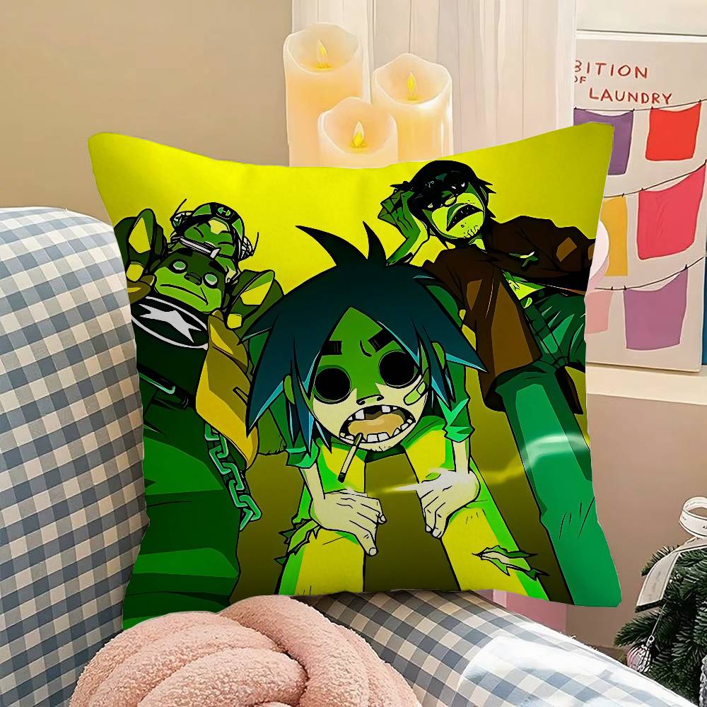 Singer GGorillaz Band Throw Pillow Covers Pattern Cushion Cover Suitable For Sofa Bedroom Car Pillow Cover