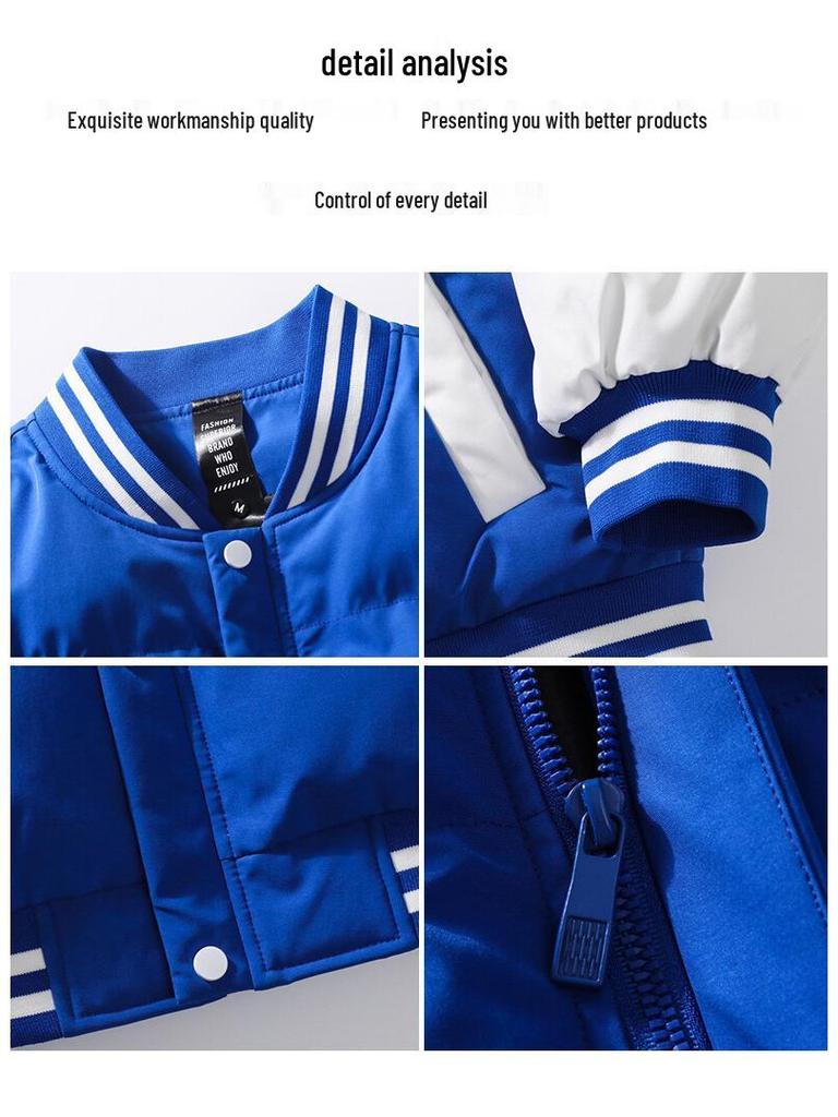 Men's Trendy 2025 Autumn/Winter Cotton Baseball Jacket - Loose, Warm Coat