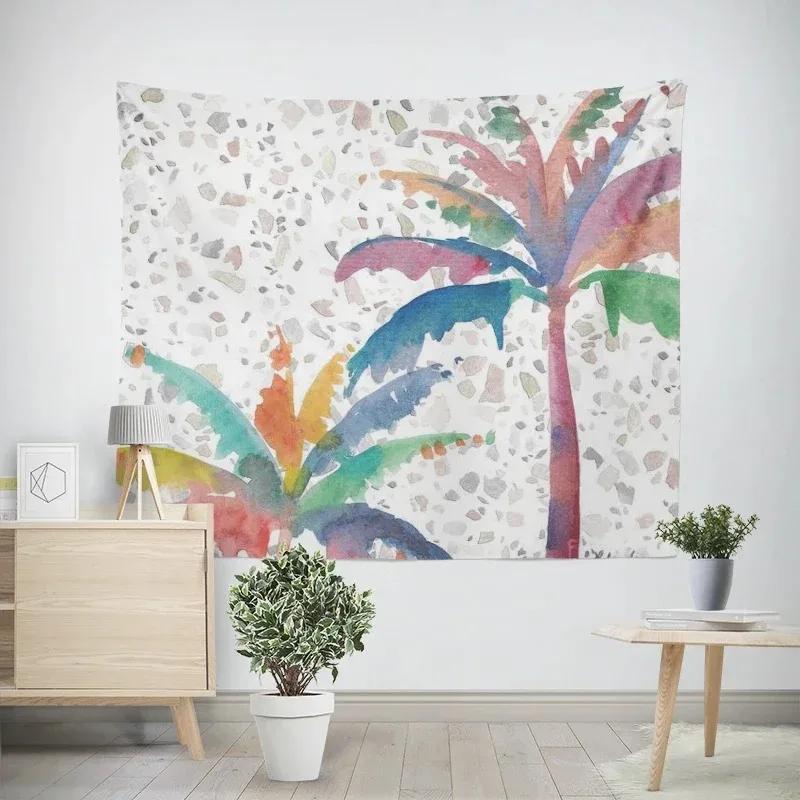 Декоративный гобелен с изображением тропической кокосовой пальмы. Декор для дома — фото 16