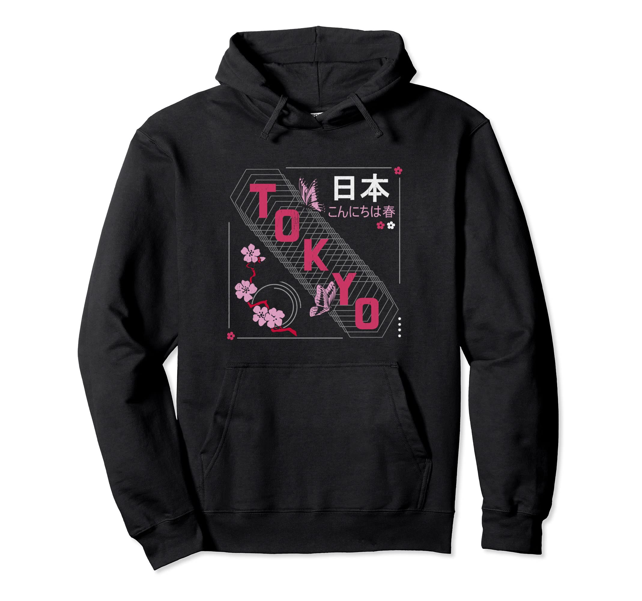 

Japan Hello Tokyo Japanese Cherry Blossom Hoodie чорний