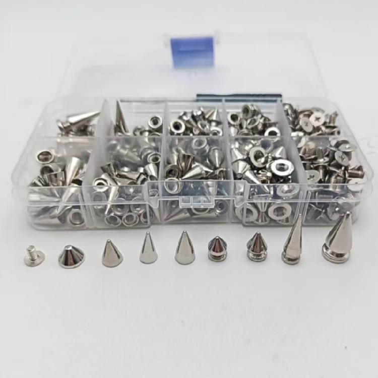 354Pcs Spiked Punk Screw Rivets Studs Metal Warhead Bag Shoes Clothes Watchband Spikes Studs Decor Nail Buckles