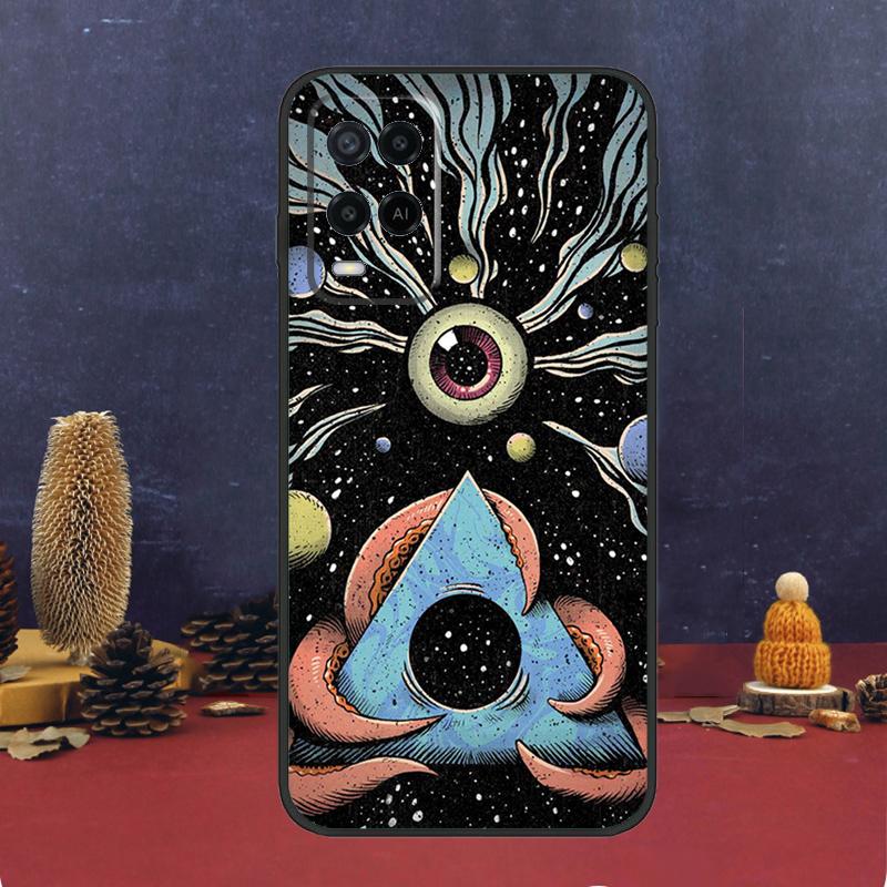 Eye Illustration Case For Oppo A94 A74 A54 A15 A17 A57 A6 A5 Pro A16 A76 A96 A40 A60 A80 A18 A38 A58 A78 A98