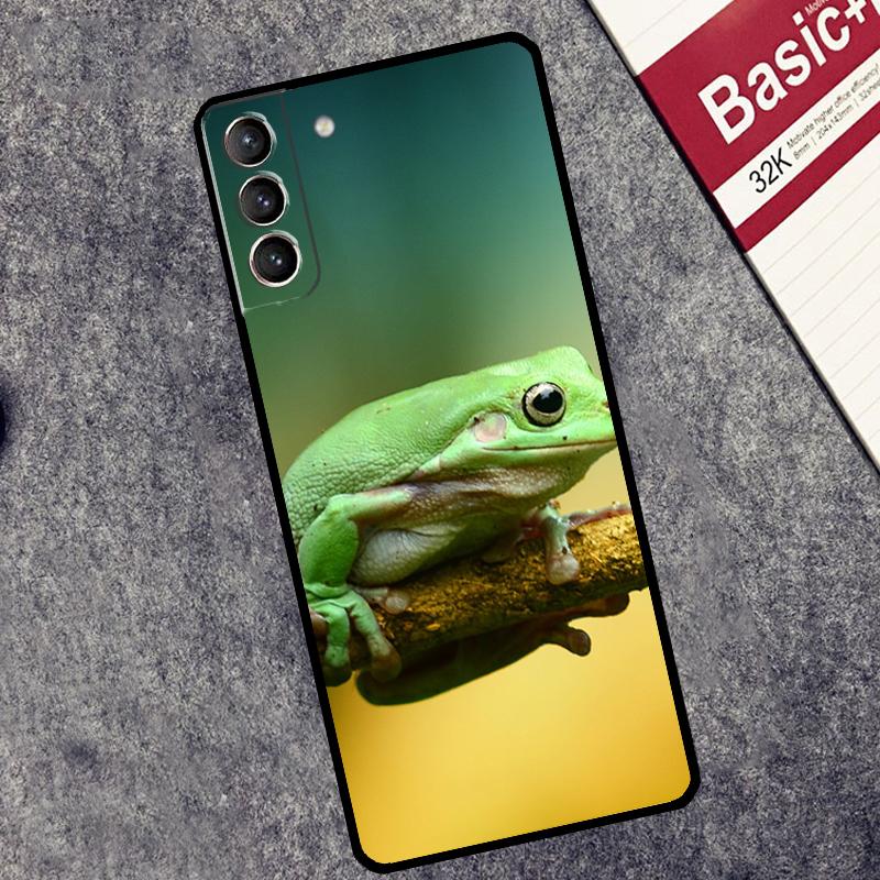 Green Frog Wildlife Case For Samsung Galaxy S26 S25 Ultra S20 S21 S22 S23 S24 Ultra S10 Plus S25 FE Cover Coque