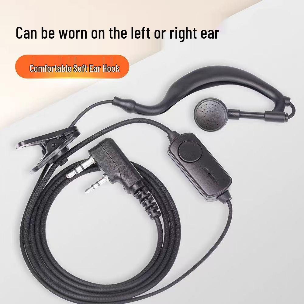 Universal K-Type Walkie-Talkie Earpiece with Ear-hook and Mic