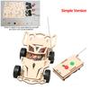Diy Wooden Remote Control Car Mini Four-Wheel Drive Racing Car Science Experiment Kits Stem Educational Toy For Teen Kids Gifts