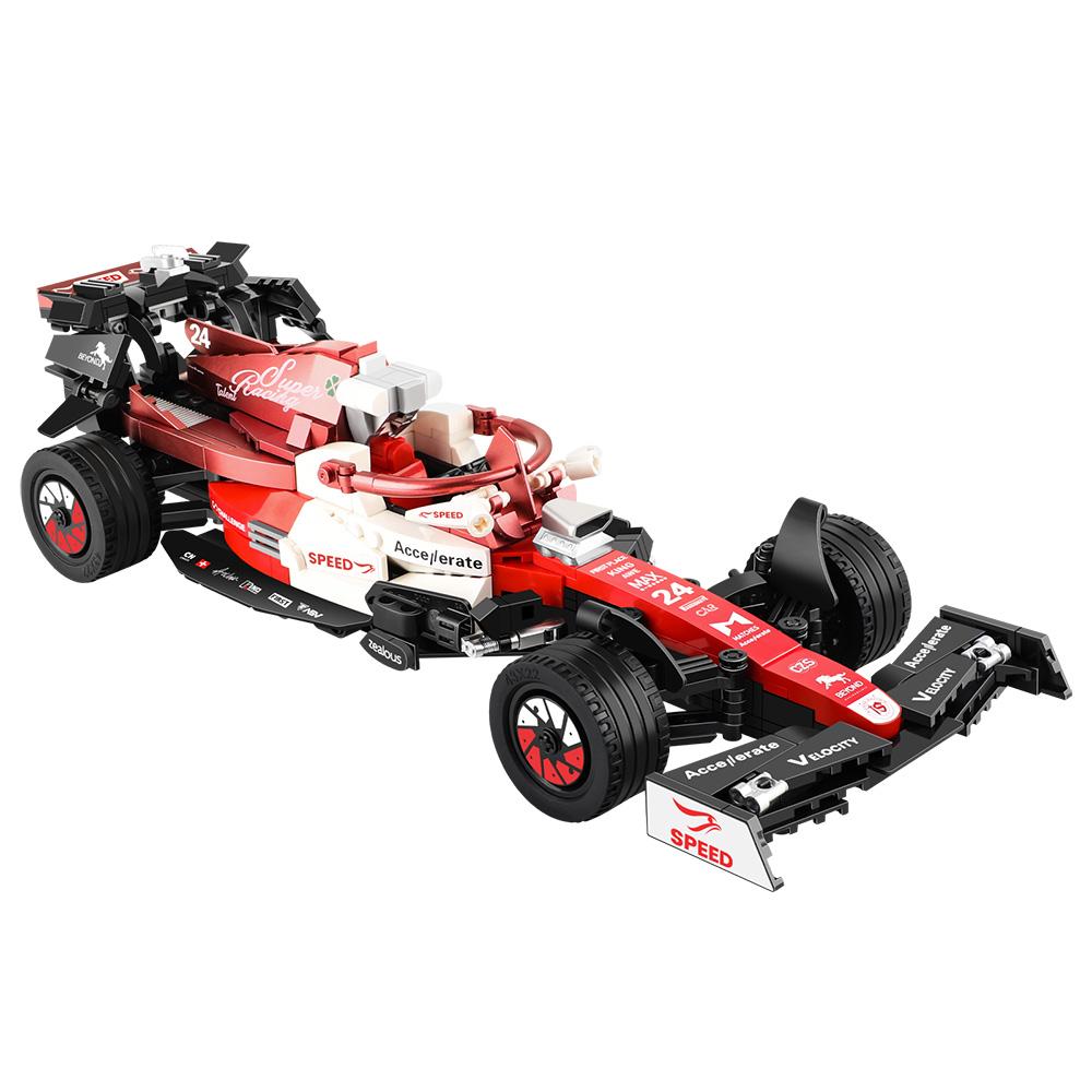 Non-Toxic 623Pcs 1:24 Technical Famous F1 Race Cars Building Moc Building Blocks City Vehicle Cool Model Car Kits Toy Holiday Adult Gifts