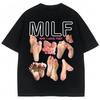 Milf Man I Love Feet Funny Meme T-shirt 2025 Summer Man Woman Humor Fashion T-shirt Cotton Oversized Casual T-shirt Streetwear