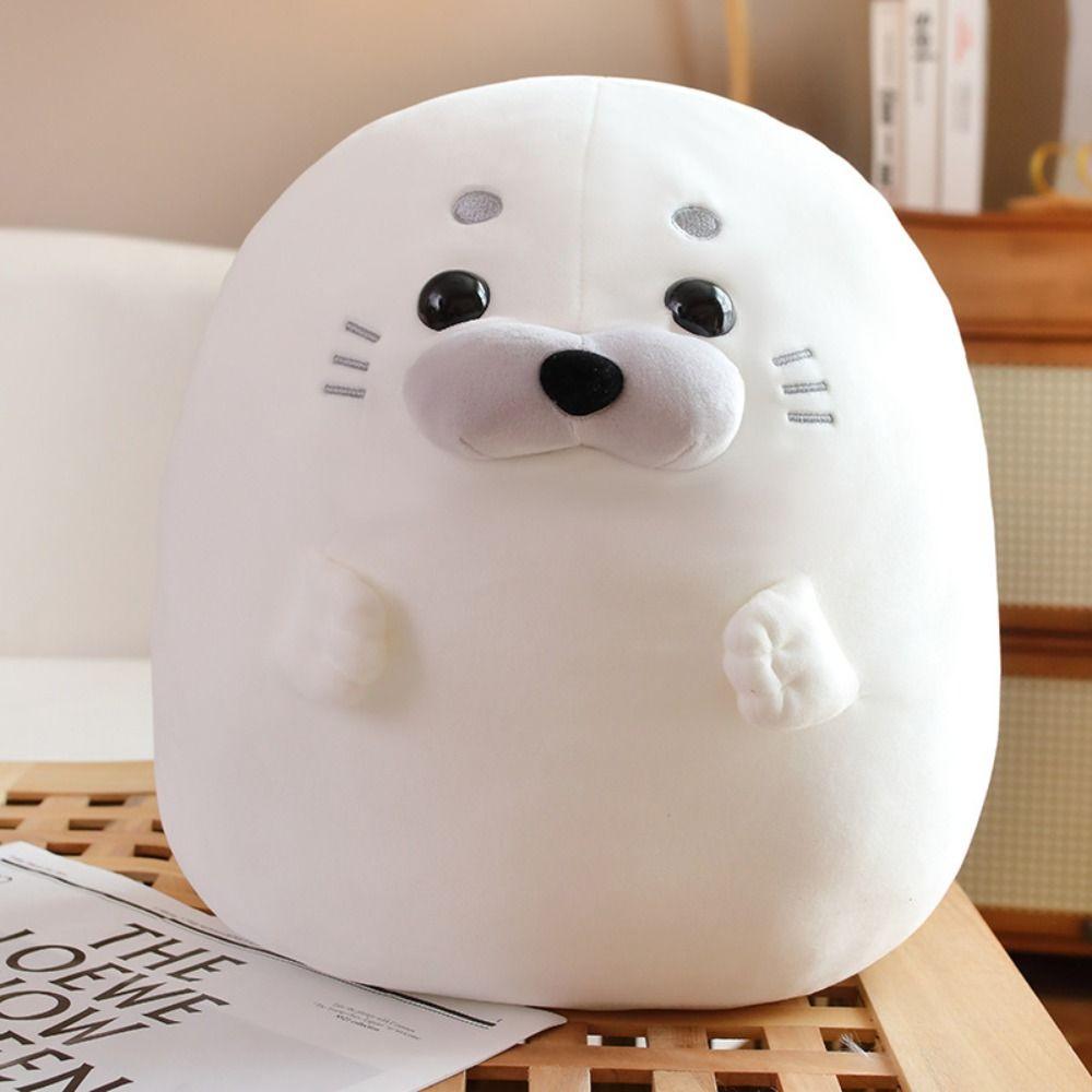 Soft Anime Seal Plush Doll Chubby Stuffed Animal Toy Plush Seal Sleep Pillow  Home Decor