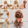 Snap Button Dog Suspender Skirt Polyester Pet Pullover Clothes Dog Two Leg Dress  Spring/Summer