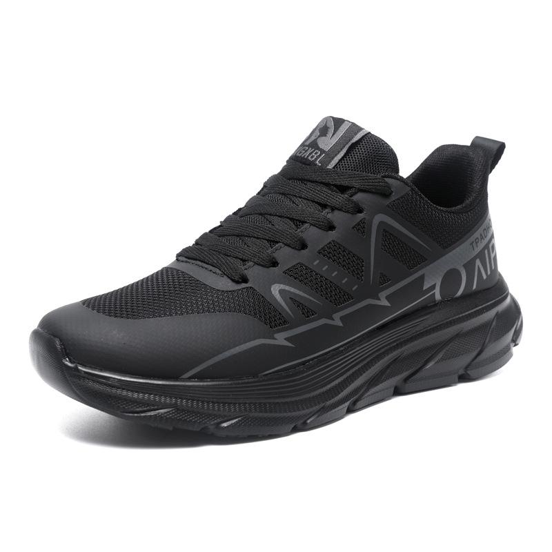 New Shoes Sports Shoes Travel Casual Shoes Lightweight Mesh Breathable Running Shoes Couple Black Shoes