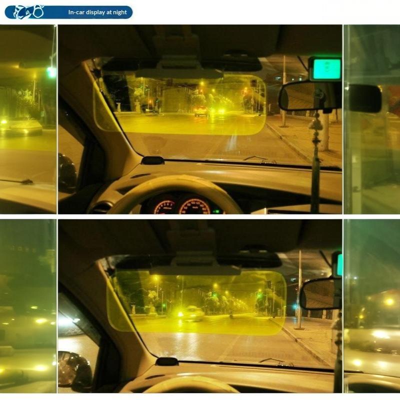 Clip-On Car Sun Visor Driving Glasses Anti Strong Light Anti-Glare Night Vision Lens For Day & Night Driving