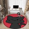 1pc Cat Pet Office Round Area Rug, Indoor Mat Suitable For Office, Under Office Chairs Bedroom Living Room Home Decor, Room Deco