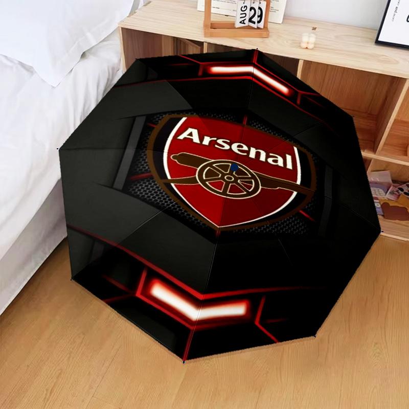 1PC Arsenal Football Club Crest Printed Umbrella Folding umbrella, automatic umbrella 8-Frame for Travel, camping Fan gifts Christmas Gifts