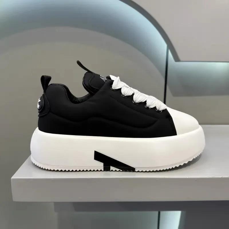 Men Chunky Sneaker Men Designer Board Shoes Fashion Casual Microfiber Leather Shoes for Men Upper Height Increased Platform Shoe