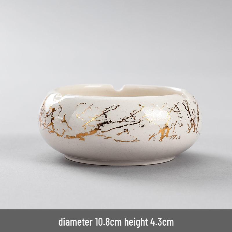Large Vintage Ceramic Ashtray: Luxury Retro Decor for Home or Office