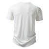 Summer European and American Casual Men's Short Sleeved T-shirt Button Henry Neck Pit Striped T Shirts Male Solid Color Top Tees