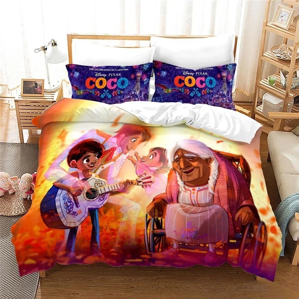 

Cartoon Coco Bedding Set For Boys Single Twin Size Duvet Cover Comforter Covers Sets Teen Bedspreads EU Single(135*200cm)3pcs