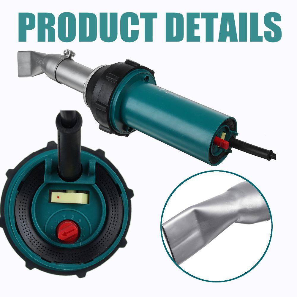 AC 220V 2000W 50/60Hz Hot Air Torch Plastic Welding Gun Welding Torches For Welder + Round / Flat Nose Wholesale Price