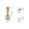 Wood handle Coloring Sponge Seal Hollowed-out stencil Coloring tool Hand Ledger Printing diy Smudge tool (Handle *1+ sponge *2)
