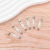 60/80/100 Stück Neue Metall-Stiftleisten Silber DIY Bastel-Anstecknadeln Rückseiten 15/20/25/32/38/45mm Broschenverschluss-Stifte Nähzubehör