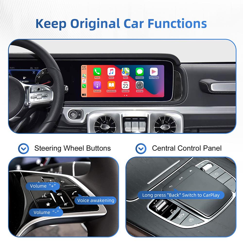Wireless CarPlay Android Auto For Mercedes Benz A B C E CLS CLA GLA GLB Class NTG6.0 2018-2022