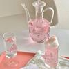 ZISIZ Glass Butterfly Teapot