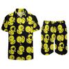 Psychedelic Magic Mushroom Men Sets Printed 3D Print Casual Shirt Beach Shorts Oversized 2Pcs Set Vacation Hawaiian Man Suits