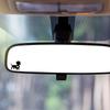2pcs Dachshund Decal - Self-Adhesive Vinyl Car Mirror Sticker, Glossy Finish, Irregular Shape, Single Use, Easter Egg Design