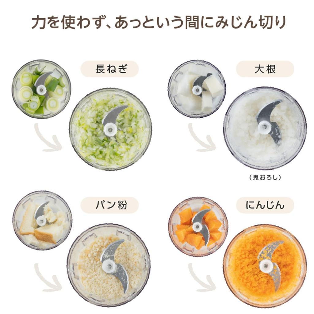 Green House Compact Food 170ml Chopper, Capacity, Electric, Wireless, GH-ECFCA25-WH