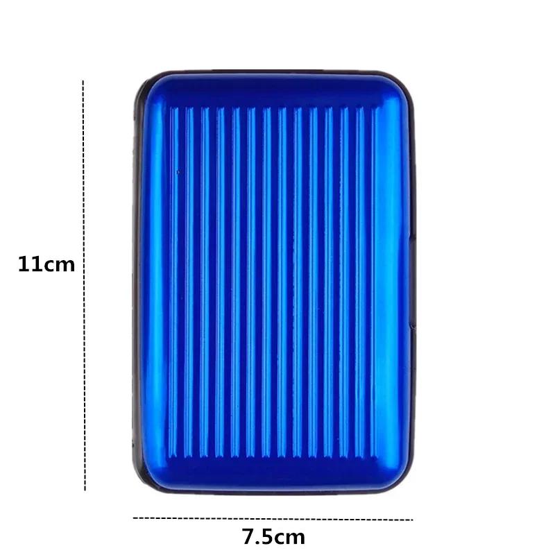1Pc Men Aluminum Bank Card Holder Blocking Hard Case Wallet Solid Credit Card Anti-RFID Scanning Protect Card Holder Dropship