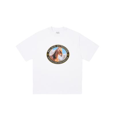 Palace Equestrian T-Shirt White Unisex Tops P27TS335