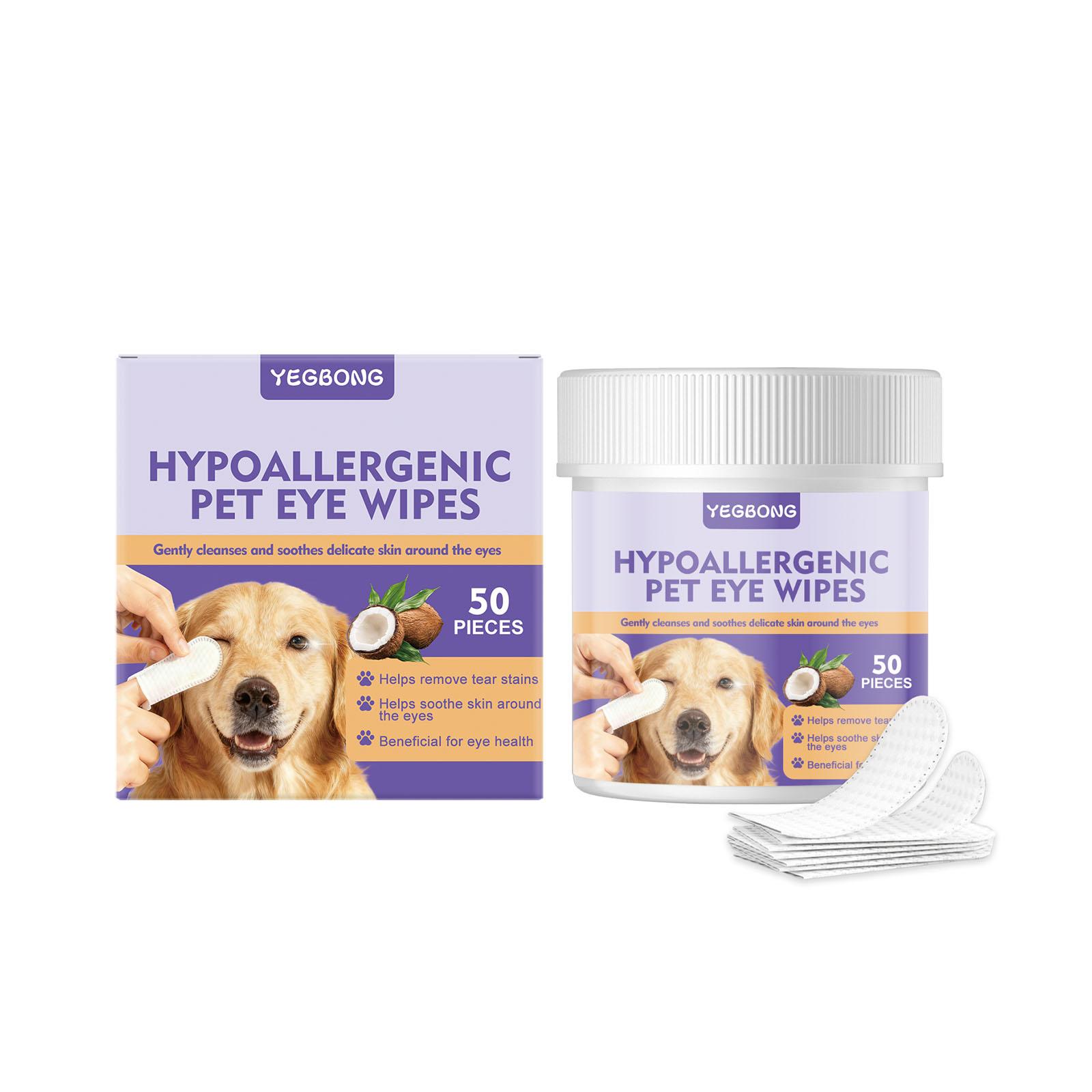 Yegbong Pet Eye Cleaning Wipes – Gentle Cleaning for Pet Eyelid Stains, Comfortable for Pets’ Eyes