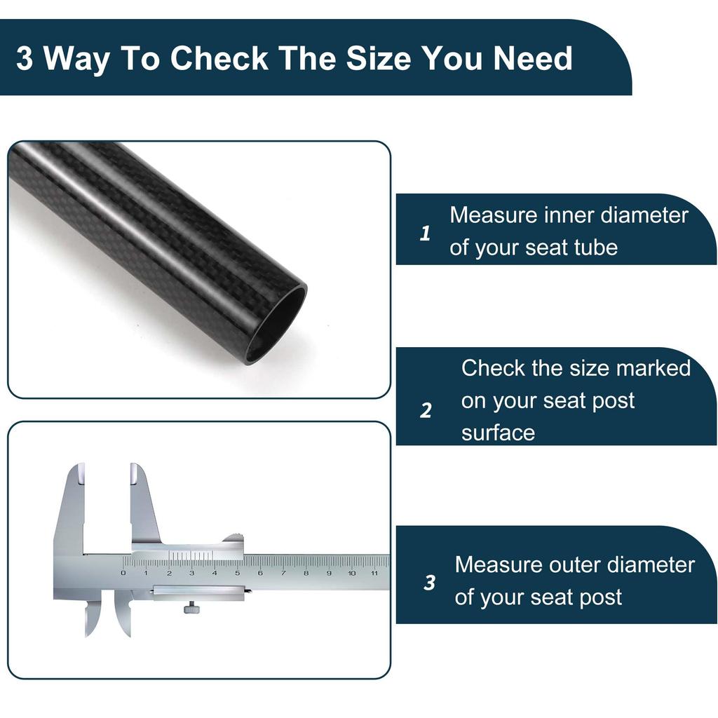 TUCKBOLD Carbon Fiber Bicycle Seatpost, Shock Absorbing, Gloss Black, 27.2x450mm, 1 Piece