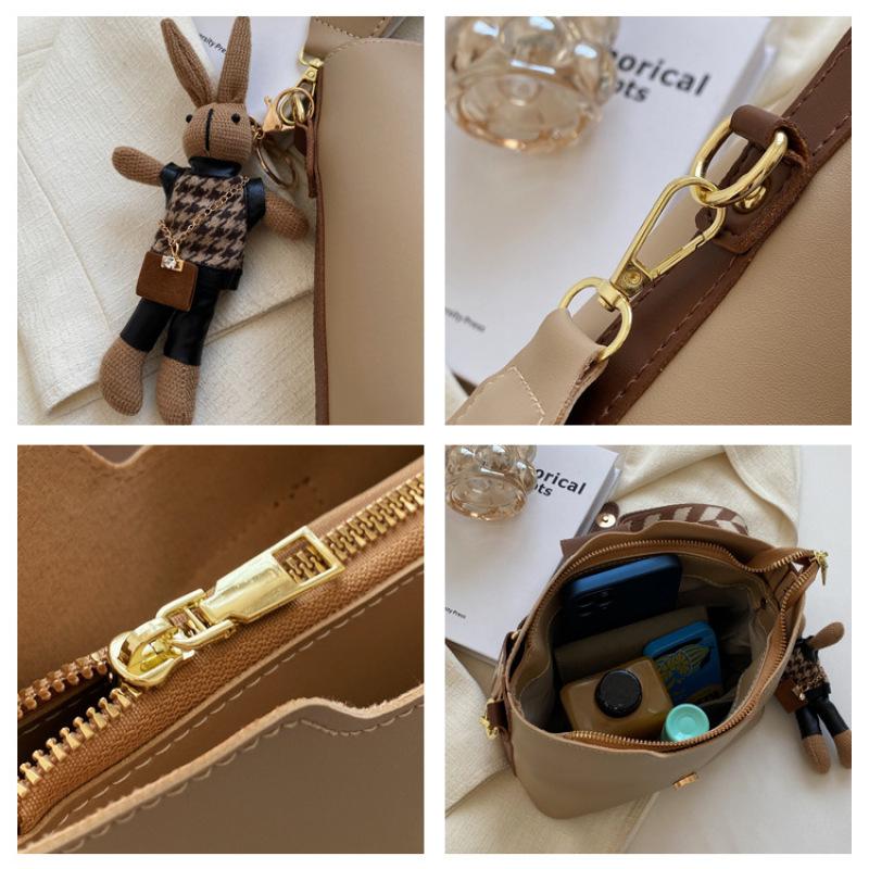 Tooxika Popular Small Bag For Women, New Style, Fashionable Wide-band Messenger Bag, Popular Niche Design Bucket Bag