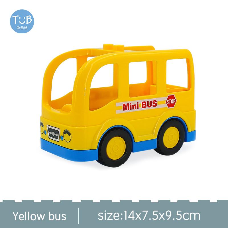 Big Size Building Blocks Sports Car Bus Jeep Truck Accessories Bricks Compatible with Duplos Children DIY Parts Kids Toys Gift