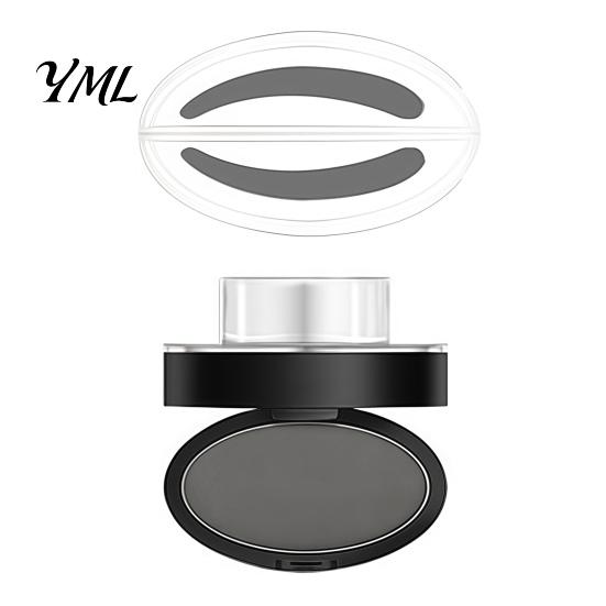 Beginners Eyebrow Stencils Stamp & Brow Powder, Waterproof Long Lasting Power Seal Defining with Mirror, Eye Makeup Tools for Women Professional