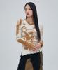 LALAFOX Lala Printed Cut Out Knit Beige Bp4Kl001