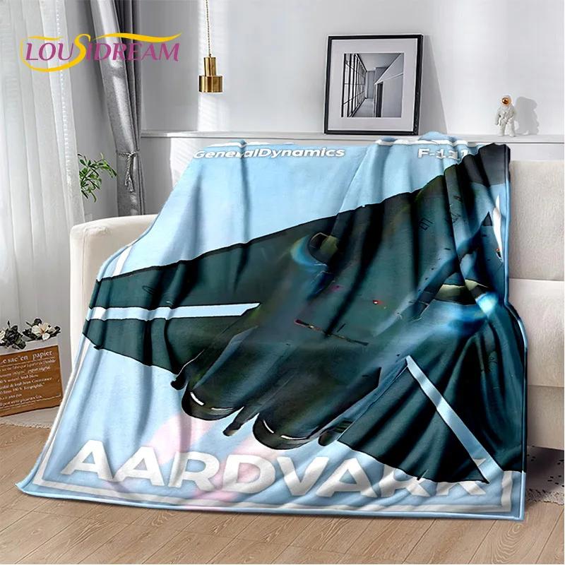 3D Air Force Jet Fighter Spitfire Aircraft Blanket,Flannel Soft Throw Blanket for Home Bedroom Bed Sofa Picnic Office Kids Cover