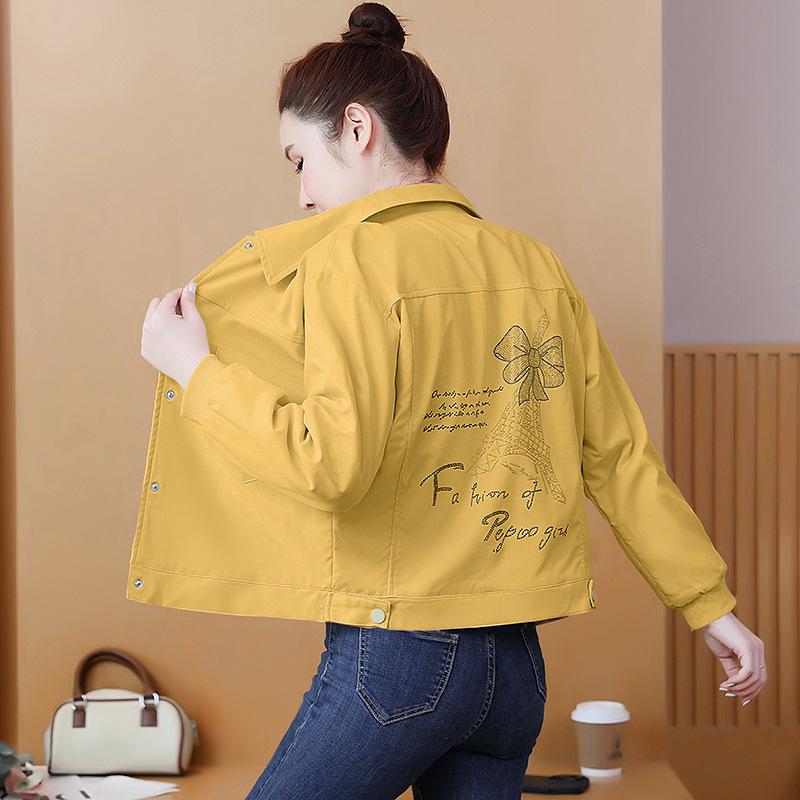 

2023 Осень/Зима Женская Повседневная Бархатная Свободная Бейсбольная Куртка L жёлтый